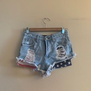 Ripped Jean shorts